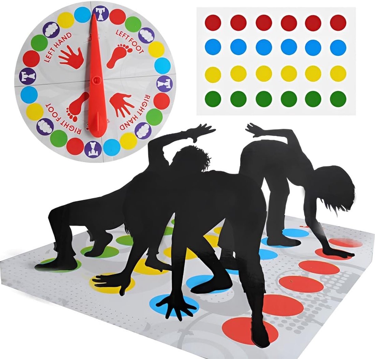 Twister spel - speelmat voor gezinsinteractie - leuk voor kinderen en volwassenen - teamspel voor plezier - SnelShoppen