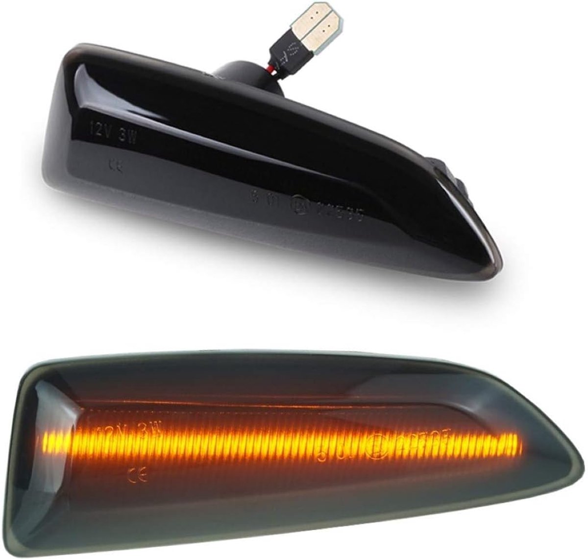 LED zijknipperlichten, getint zwart/rookglas, compatibel met Astra J K, Insignia B, Zafira C