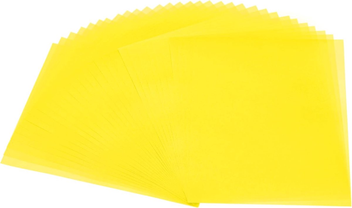 Vellum Papier 30 Vellen 4x6, Vellum Papier Printbaar Doorschijnend Papier 100GSM voor Uitnodigingen Printing, Geel