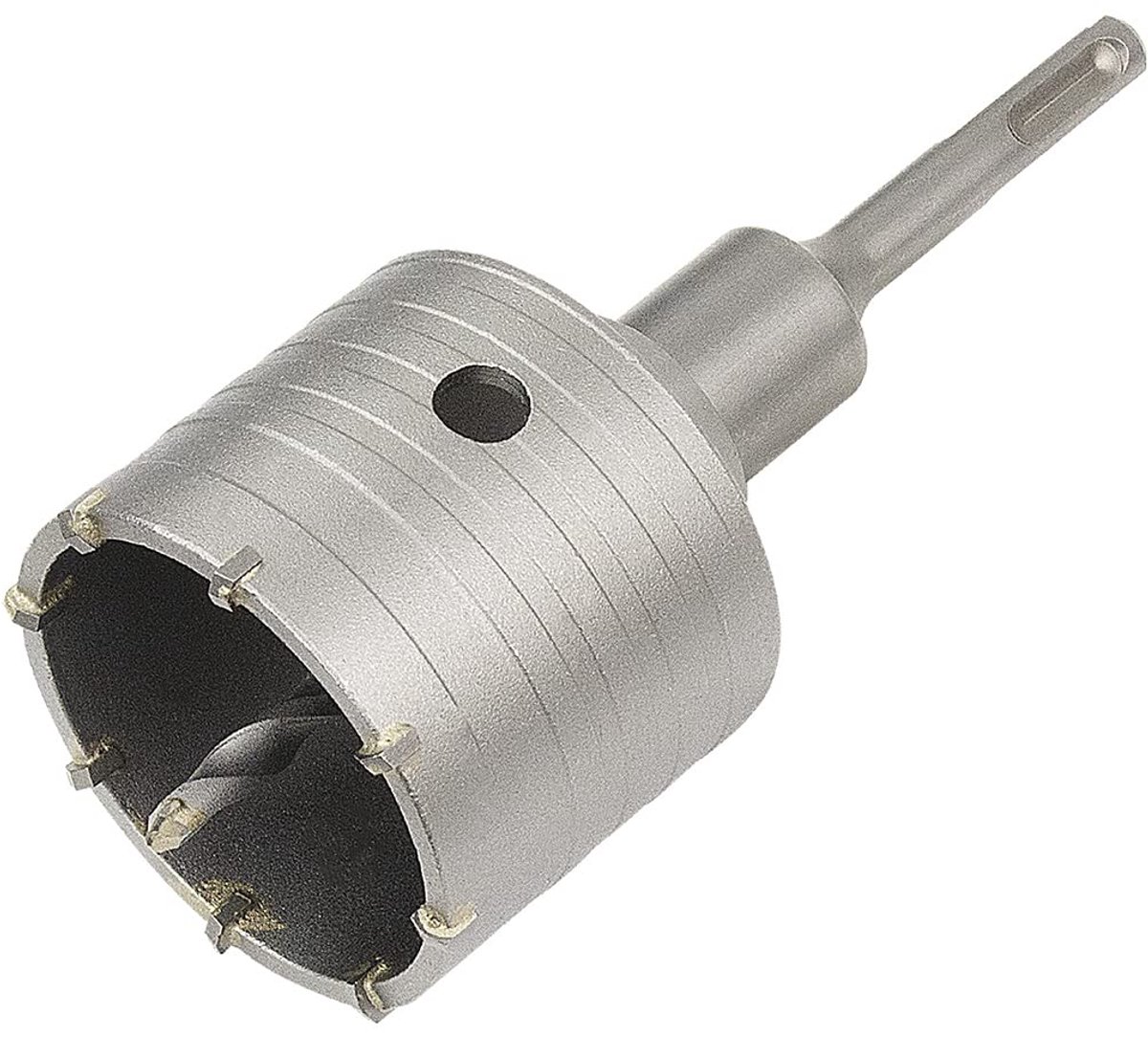 Carbide Gatenzaag Boor met 110mm SDS Plus Adapter, Tungsten Tips Holle Gat Cutter voor Baksteen, Beton, Cement Stenen Muur (70mm+110mm SDS Plus Adapter)