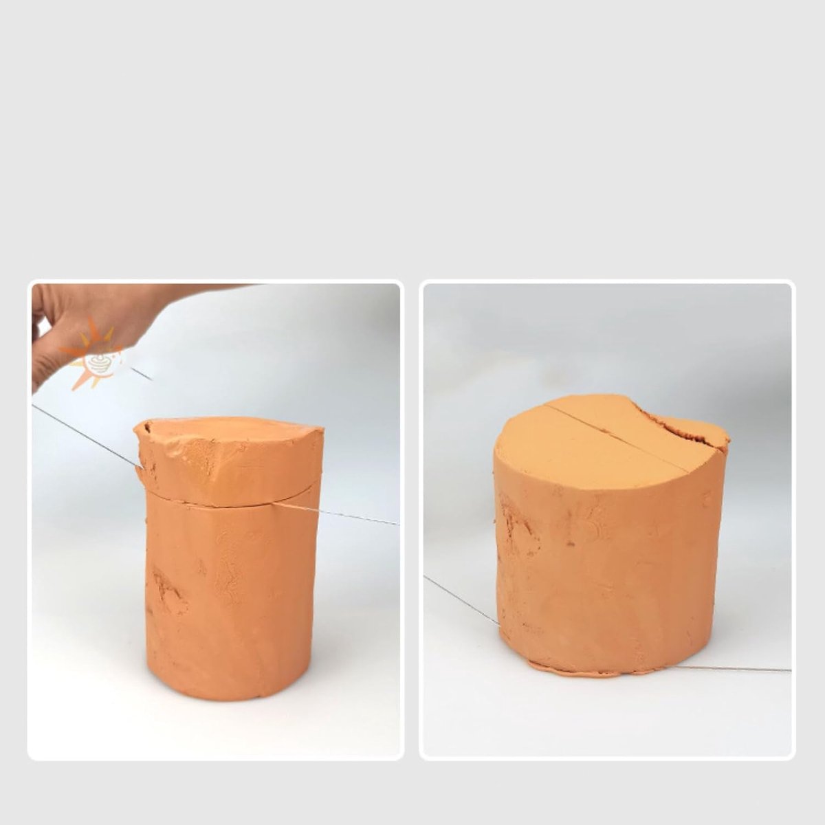 Snijdraad met Houten Handvat, Roestvrij Staal, 5PCS Draadkleisnijder met Houten Handgrepen Staaldraad Aardewerk Snijgereedschap voor Beeldhouwkunst