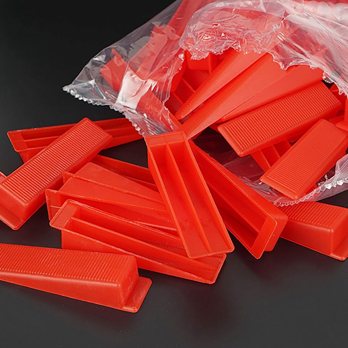 Tegelniveausysteem wiggen, 200 stuks herbruikbare wiggen, vloernivellering wiggen, nivellering wiggen kunststof voor het aanpassen van tegelvoegen, hulpgereedschap voor tegelnivellering, voor wand- en