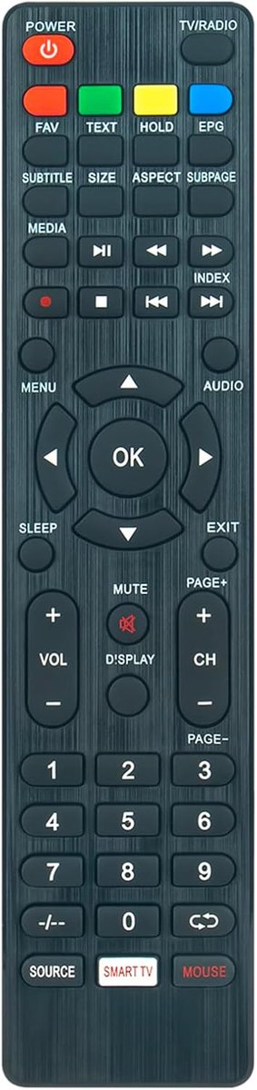 ALLIMITY Remote control replacement suitable for MAJESTIC LED LCD TV TVD228LED TVD232LED TVD224LED TVD-228LED - ShopVlot