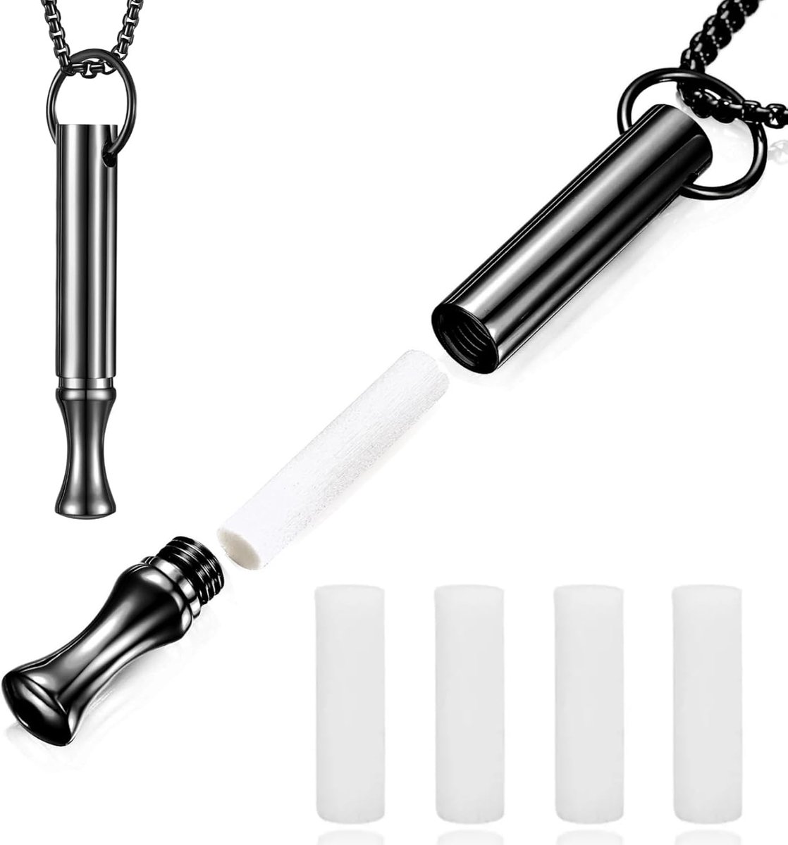 Rookvrij Hulp Sieraad - Premium RVS - Stressverlichting - Ademhalingstraining voor Ontspanning - ShopVlot