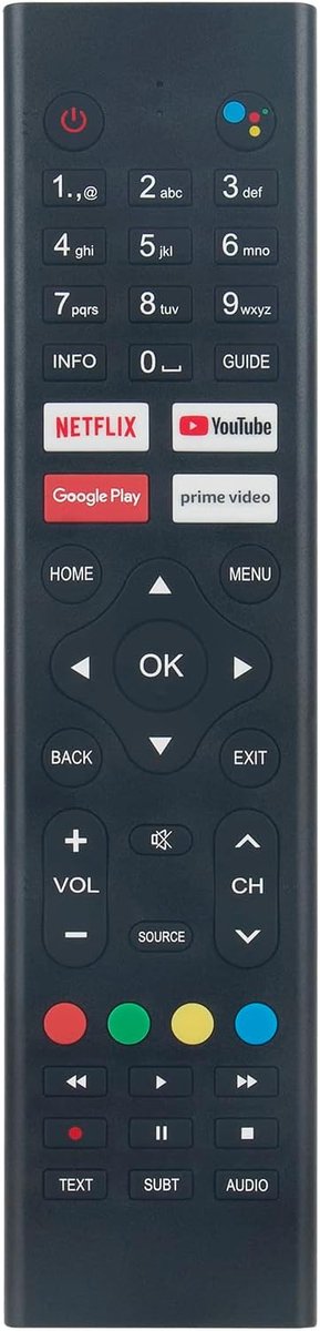 Afstandsbediening voor RCA TV - Spraakfunctie - Compatibel met RS32F3-EU, RS32H2, RS42F2 - Eenvoudig in gebruik - ShopVlot