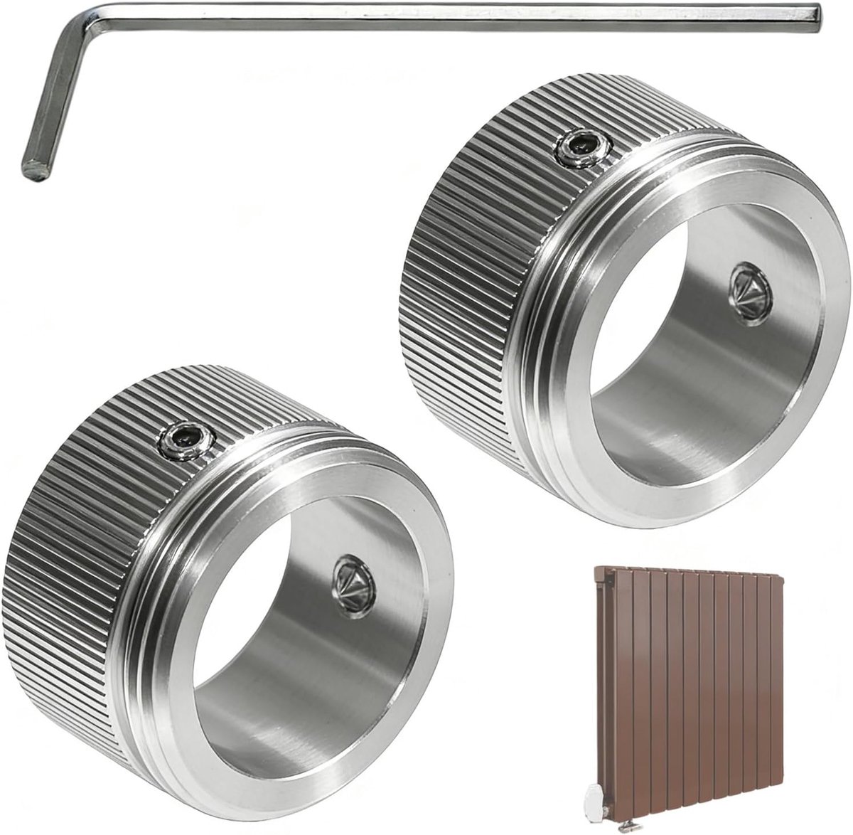 Adapter voor thermostaatkop RA naar M30 x 1,5 - roestvrij staal 304 - met afdichtingstape - ideaal voor radiatoren - ShopVlot