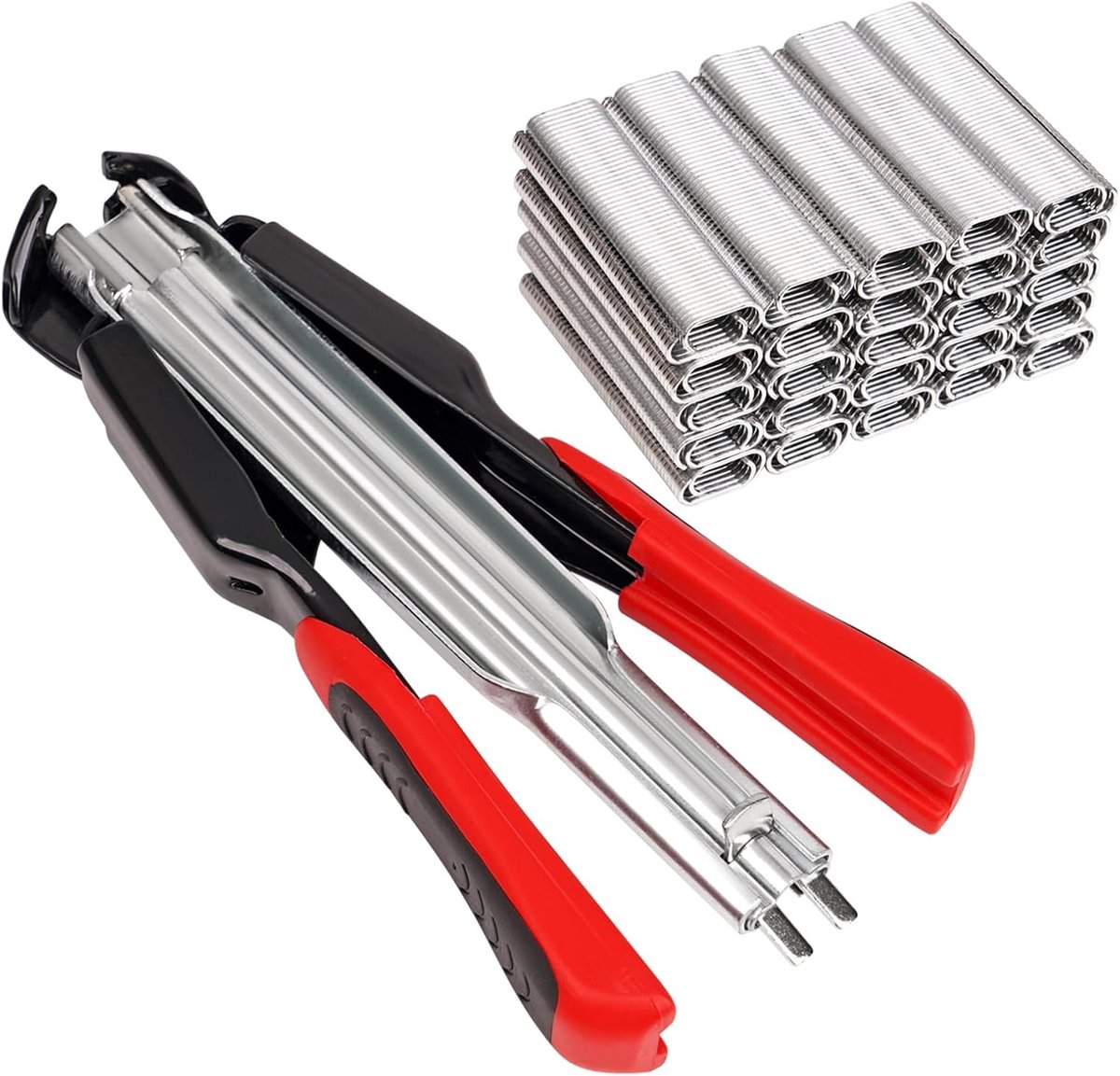 Hog ring tang met 2500 C-type clips - Hoogwaardige staal - Duurzaam en veelzijdig - ShopVlot