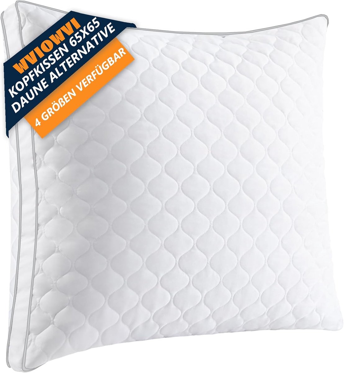 Slaapkussen 65 x 65 cm - Ergonomisch Zacht Kussen - Ondersteuning voor Nek - Ideaal voor een Goede Nachtrust - SnelShoppen