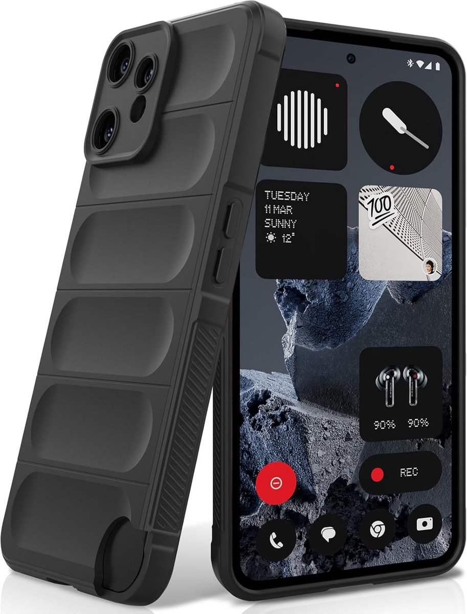 Mobiele hoes voor Nothing CMF Phone 2 Pro - Siliconen - Schokbestendig met microfiber voering - SnelShoppen