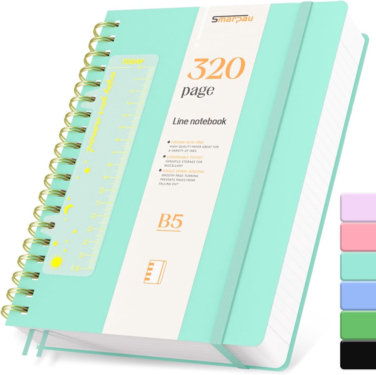Spiraalnotitieboek B5 - Hardcover PVC - 320 pagina's 100 gsm - Ideaal voor notities en ideeën - SnelShoppen