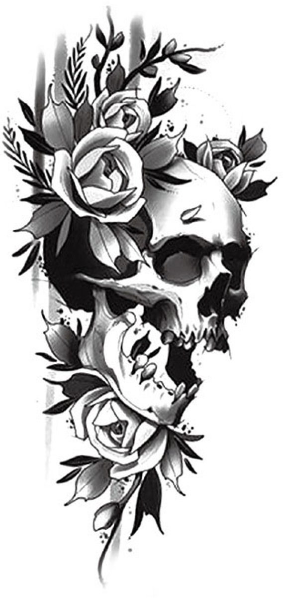 Tijdelijke tattoo skull thorns 3 dagen