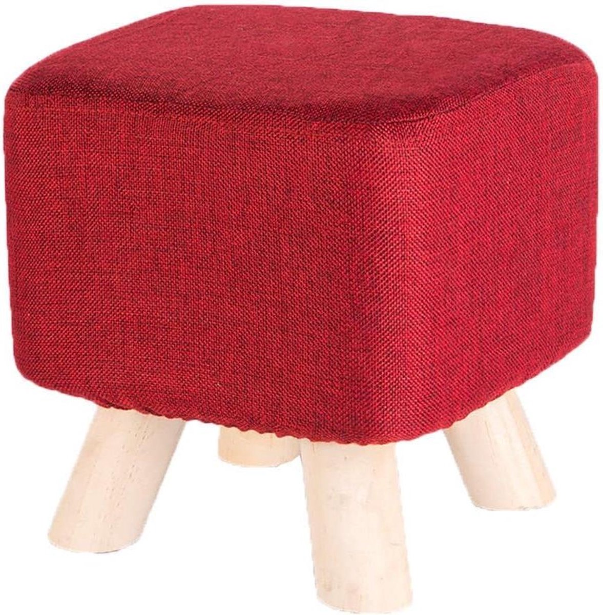 Ottomaanse Voetkruk - Poef Bankkruk - Voeten Rusten - Hoge Dichtheid Spons - 60x35 cm - Paars