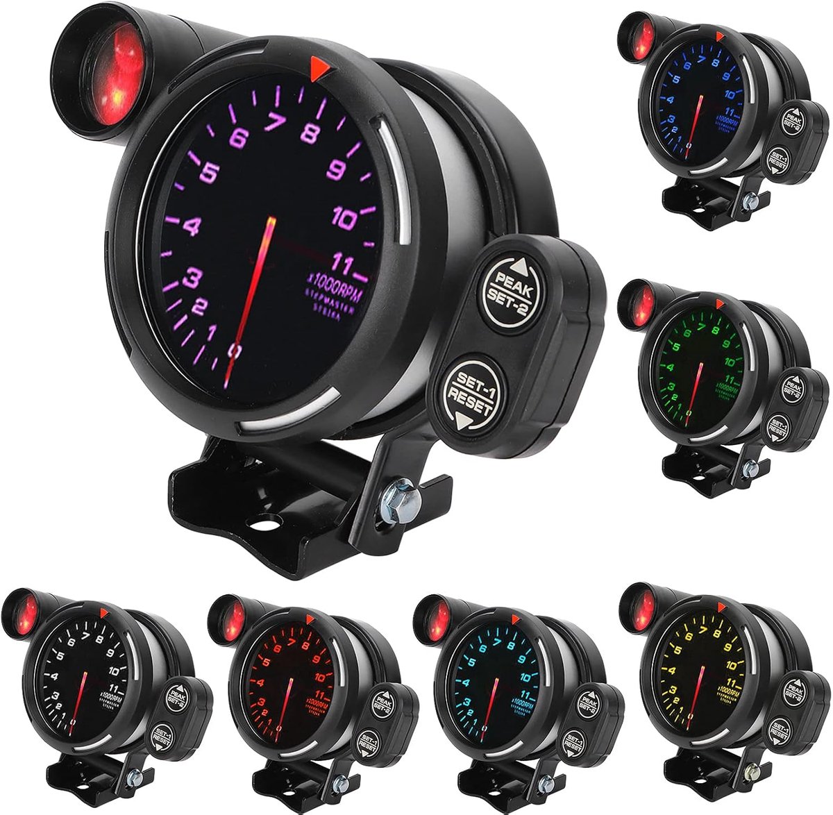Auto tachometer 3,15 Inch - 80mm RPM meter - 7 kleuren - verhoog je rijervaring - SnelShoppen