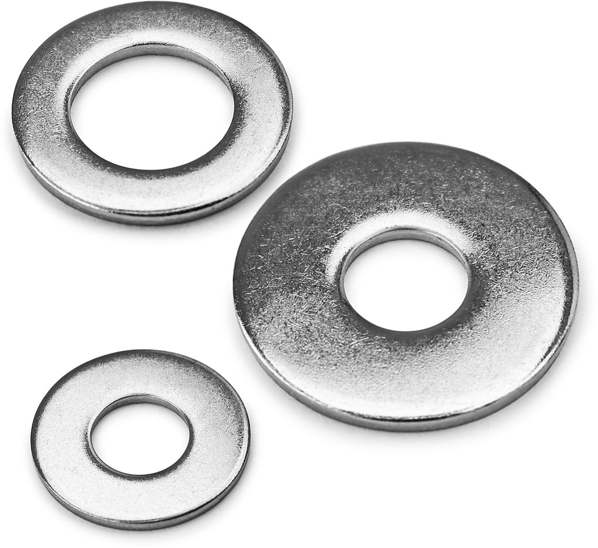 Platte sluitringen (10 stuks), dikte 2,0 mm, sluitringen van roestvrij staal 304, platte sluitringen worden gebruikt voor schroeven en bouten