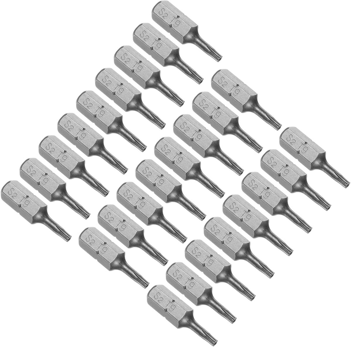Schroevendraaierbits, 1/4 inch zeskantschacht 25 mm lang T9, magnetische schroevendraaiers bit - (toepassingen: voor auto-onderhoud), 25 stuks