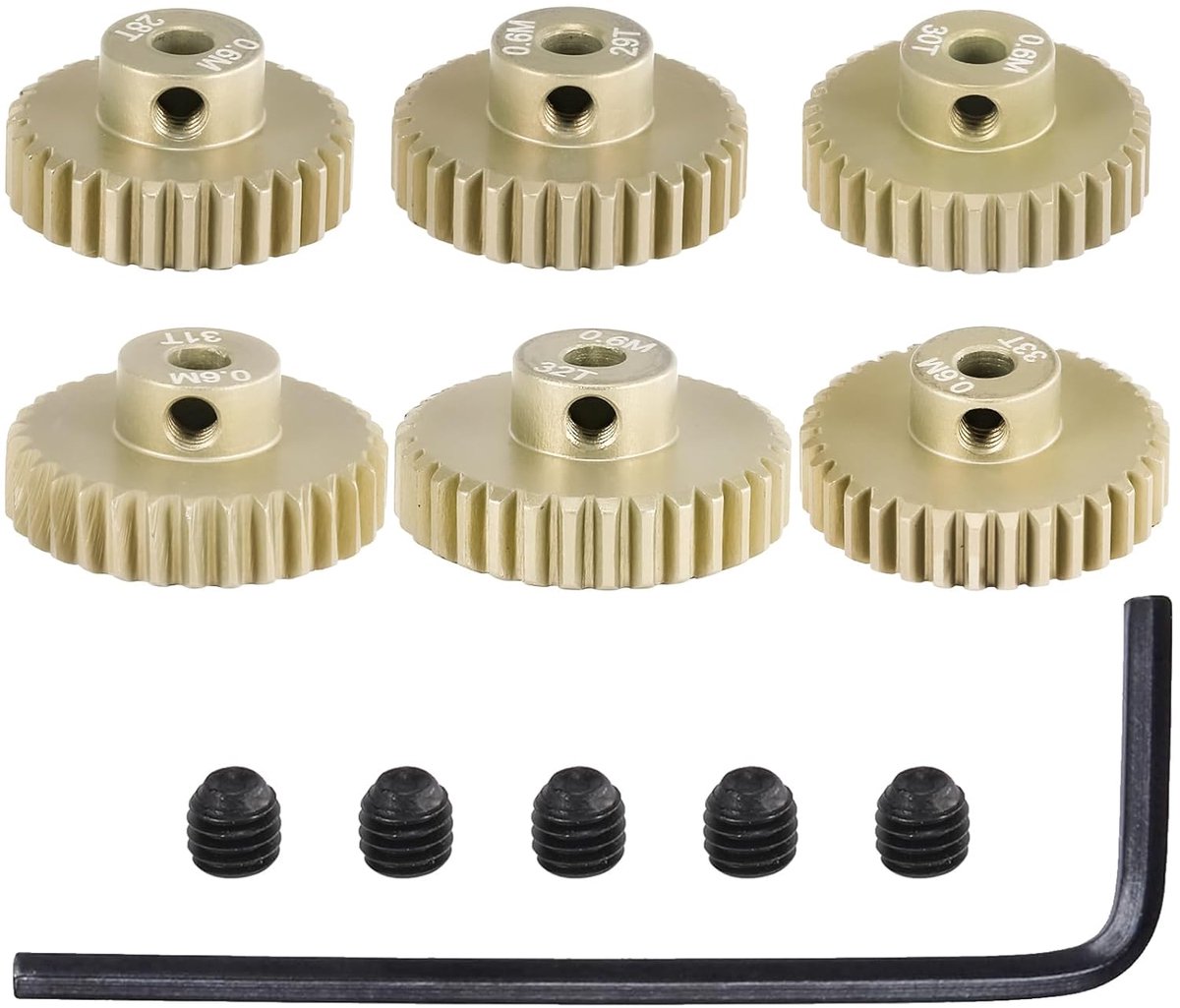 M0,6 (3,175 mm) 28D, 29D, 30D, 31D, 32D, 33D voor borstelloze auto RC 1/10 motor