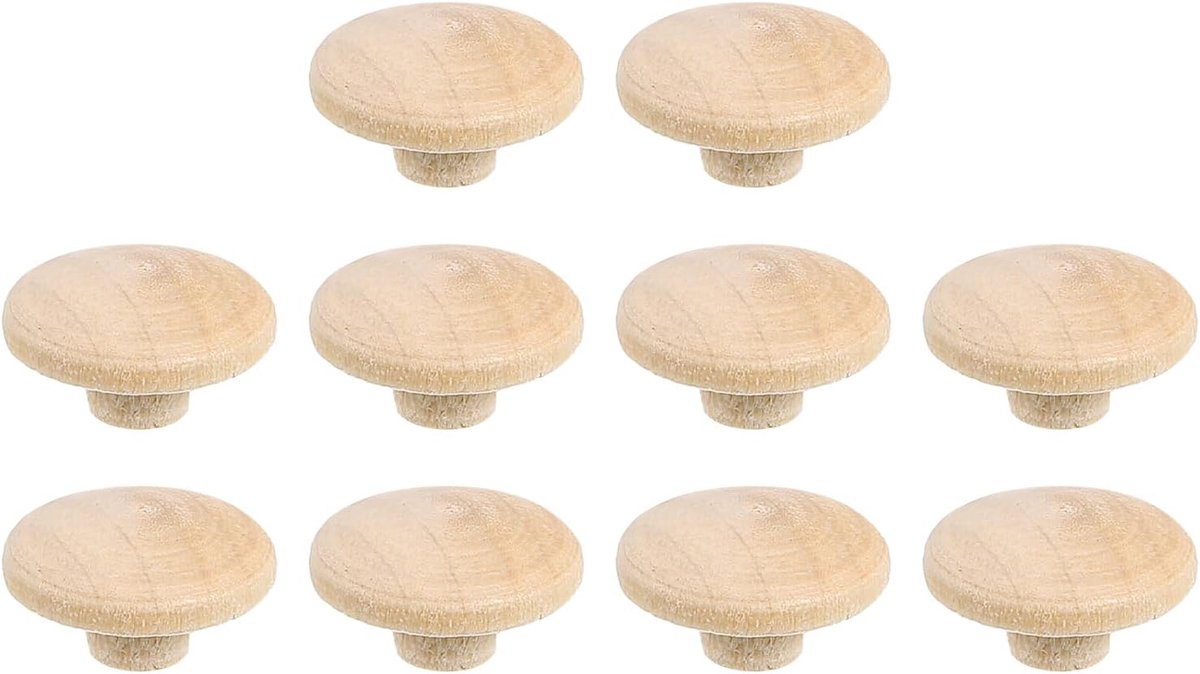 Doppen voor houten gaten, 120 stuks, 13 x 5 mm, houten knoppen voor meubels, hardhout, ronde kop, schroefdoppen voor meubels, tafels, stoelen, meubels, knutselprojecten