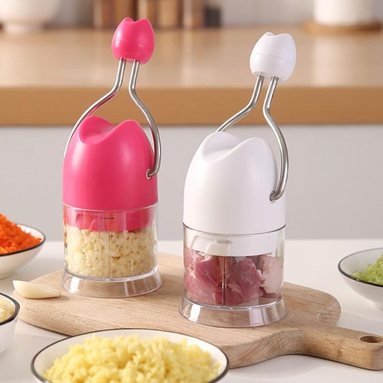 Handmatige Knoflook Chopper - Keukenmachine Mini Chopper - Snel Ingrediënten Snijden - Handslinger Bediening — afbeelding 3