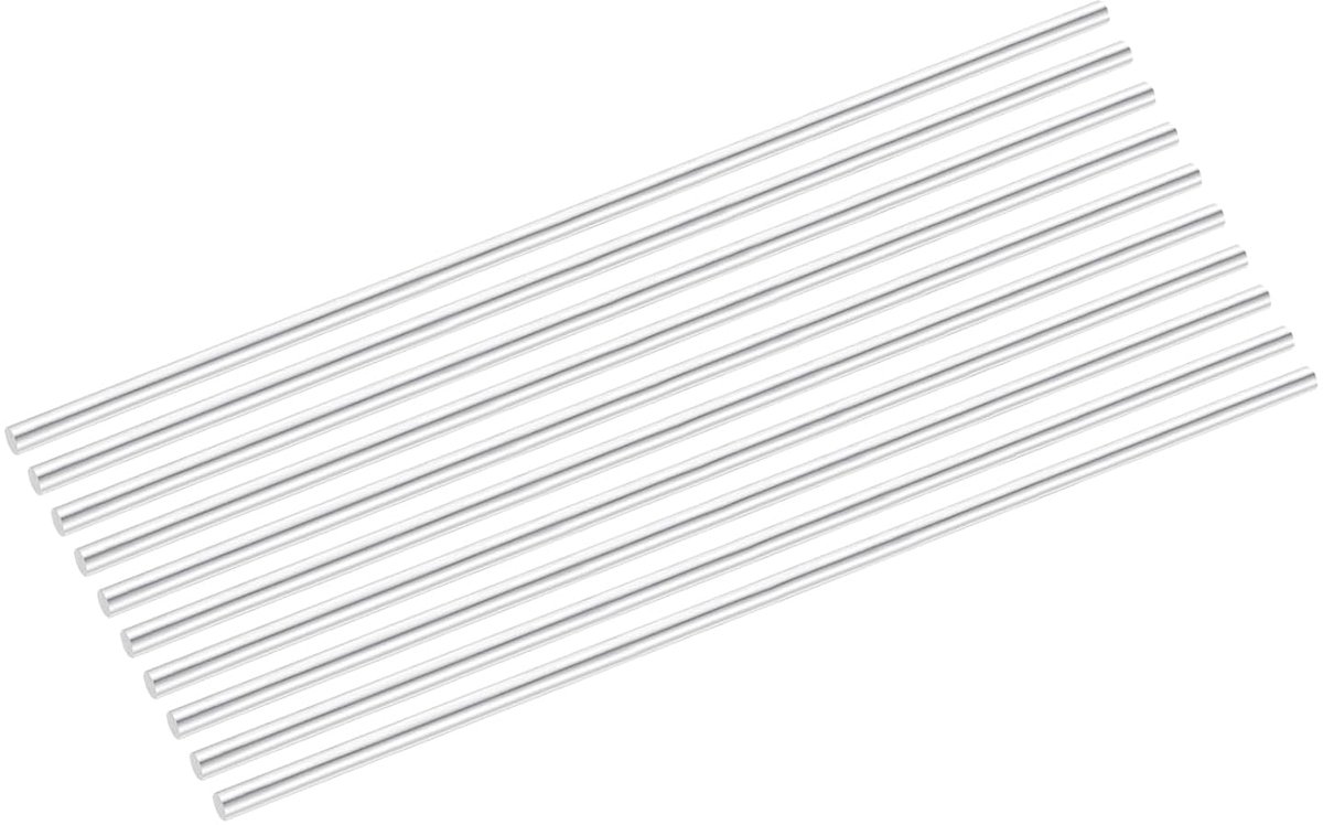 10 stuks 6 x 300 mm aluminium ronde staaf diameter ronde aluminium stangen aluminiumlegering, 6061 roestvrij staal massief draaibank, stang lagers voor industrie doe-het-zelf handwerk