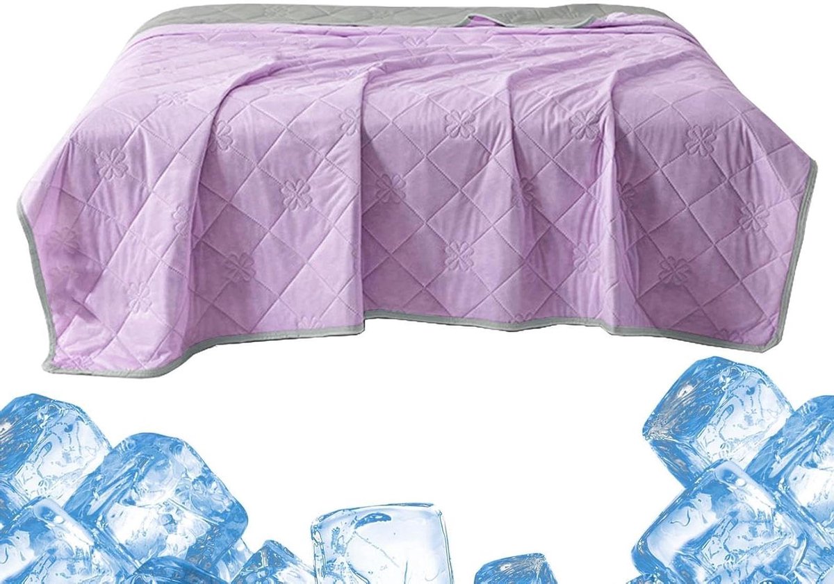 Verkoelende Deken - Zomerdeken Koeldeken - Comfortabel Slapen - Contact Geactiveerde Frisheid - 150x200cm - Lavendel