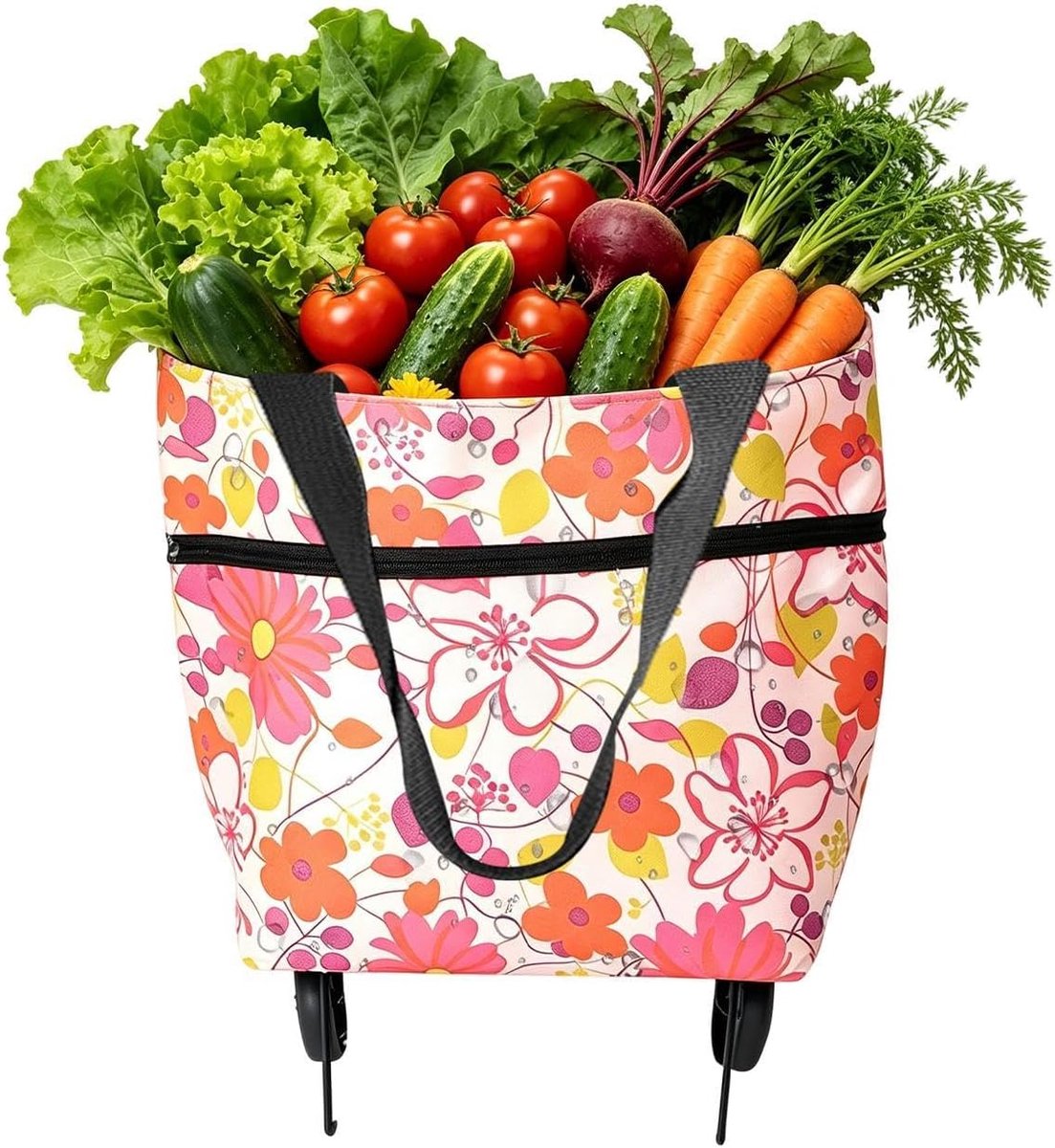 Boodschappentas Met Wielen Opvouwbare Waterdichte Herbruikbare | Rollende Shopper Op Wielen Voor Vrouwen Mannen Ouderen Kopers Boeren Supermarkt Picknick Reizen Verhuizing Kamperen