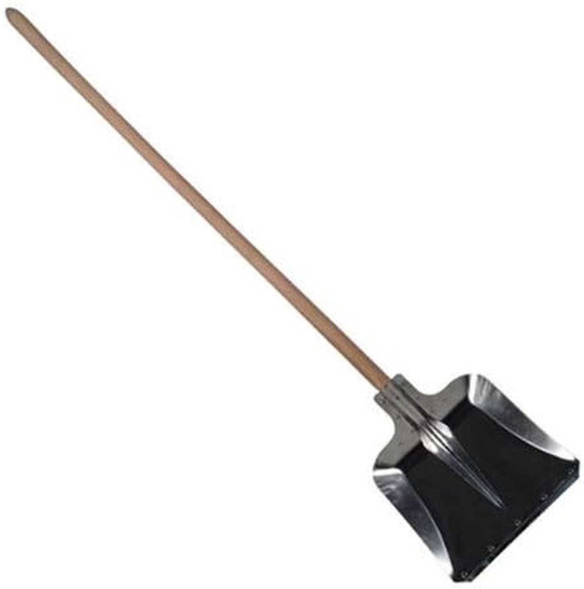 Randschep Aluminium - Schep Maat 9 - Stallen Schoonmaken - Met Stalen Rand - 380 x 380 mm - Aluminiumkleur