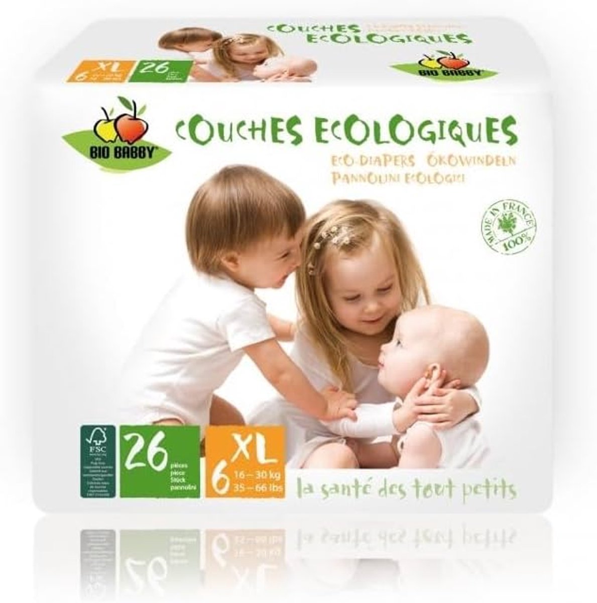 Luiers Bio Babby XL - 16/30 kg - 26 stuks - Milieuvriendelijk - Zorg voor een droge huid - SnelShoppen