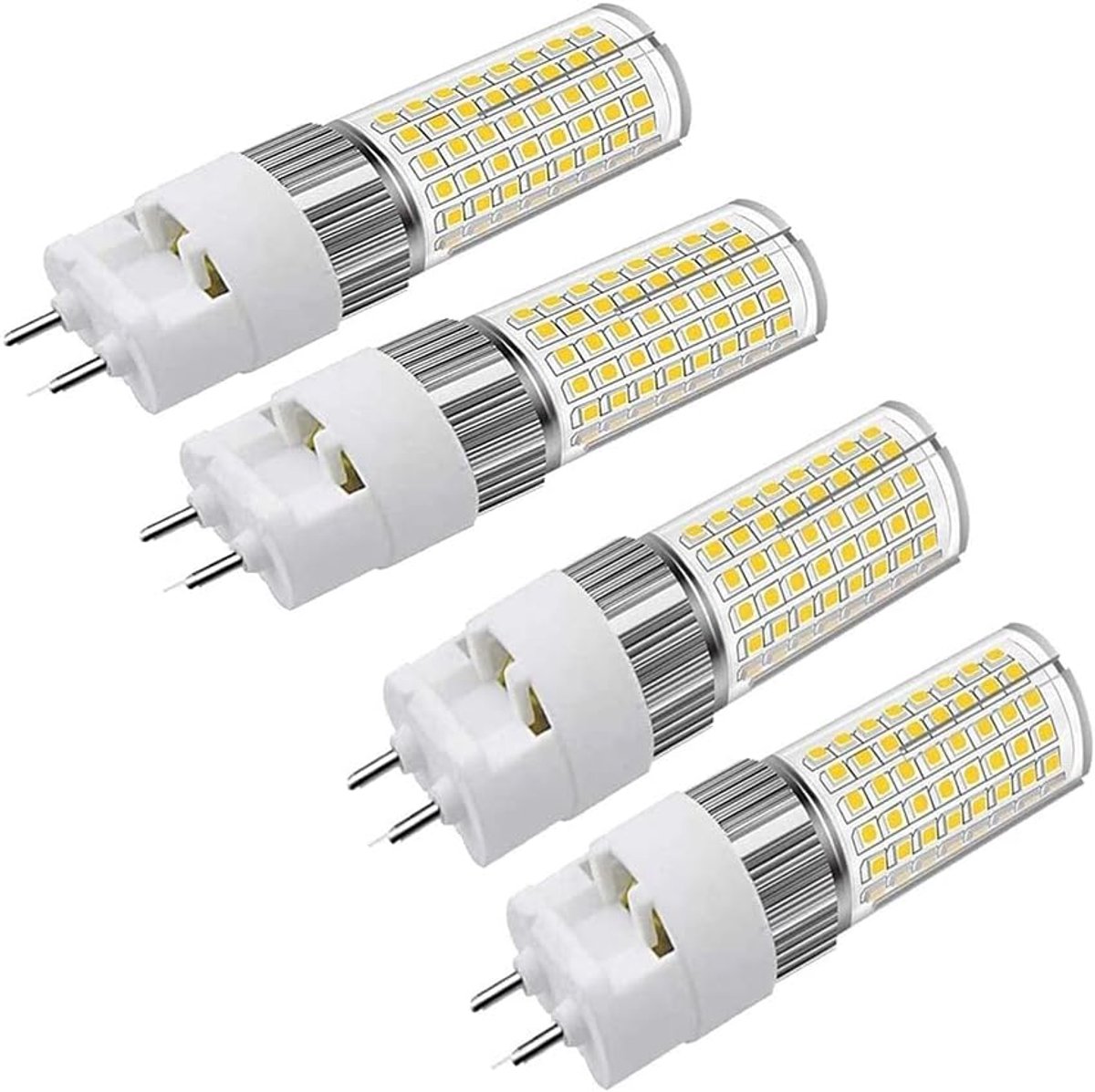 G12 LED-lampen 16 W, maïslampen van Bi-Pin (halogeen/gloeilamp komt overeen met 150 W), 4000 K 1600 lumen, voor huis/straat/tuin/landschap/magazijn, 4 stuks (natuurlijk wit)