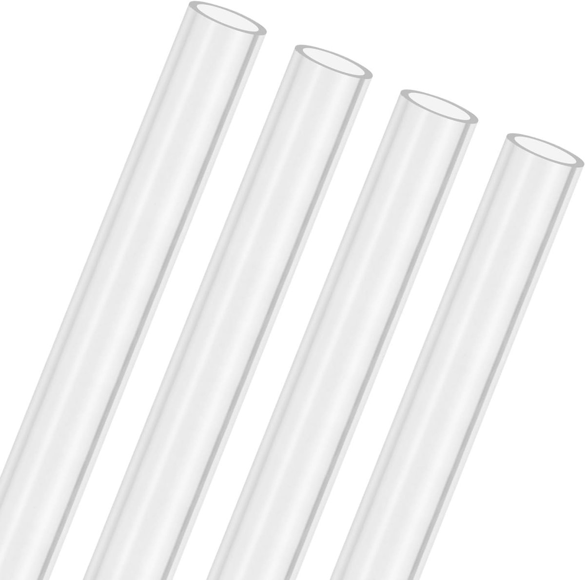 4-Pack Clear Stijve Acryl Pijp, 8mm [0,31"] ID x 10mm [0.41"] OD Plastic Ronde Buis voor Waterkoelingssysteem/Lampen/Fonteinen/Aquaria/Display Stand, Acryl Tubing [305mm/12IN]