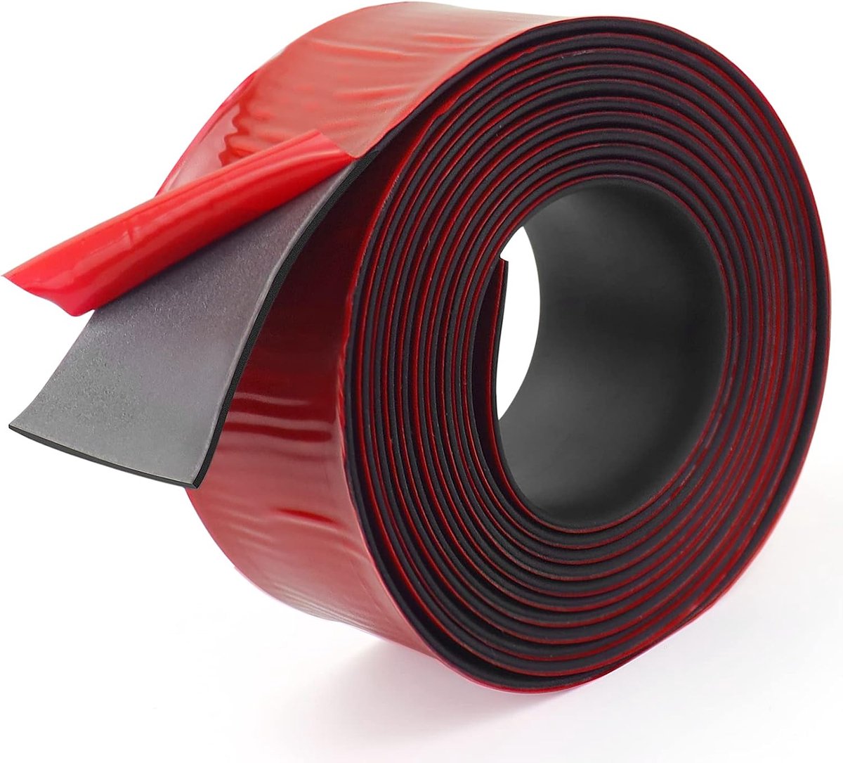 Rubberstrips Zelfklevend Neopreen rubberplaat rubbermat voor DIY-afdichtingen, pads, vloerbedekkingen, bescherming, buffers, anti-vibratie, anti-slip (50mm(B) x1.5mm(D) x6m(L))