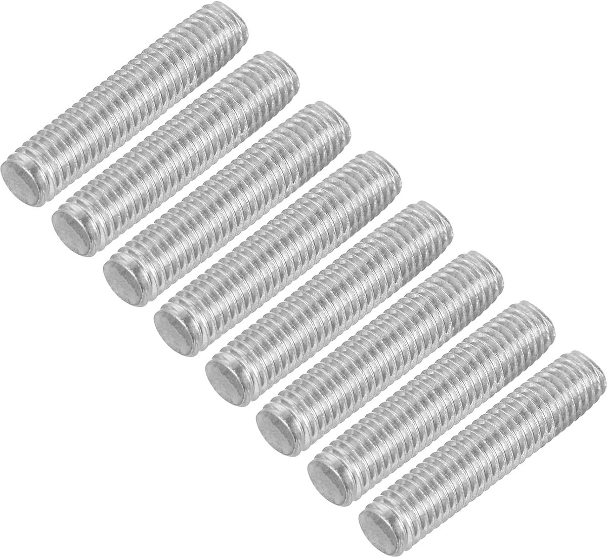 16 stuks schroefdraadstangen, M5 x 25 mm roestvrij staal 304 klinknagels stang rechtse schroefdraad M5-0.8 voor montage van meubels en machines