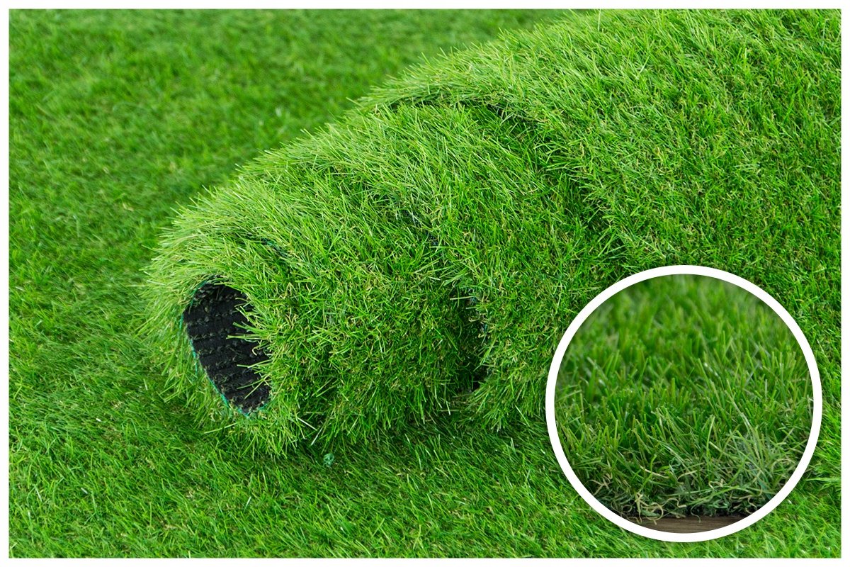 Kunstgras Balkon 1m Breed 35mm Dik Groen Rolbaar voor Buiten