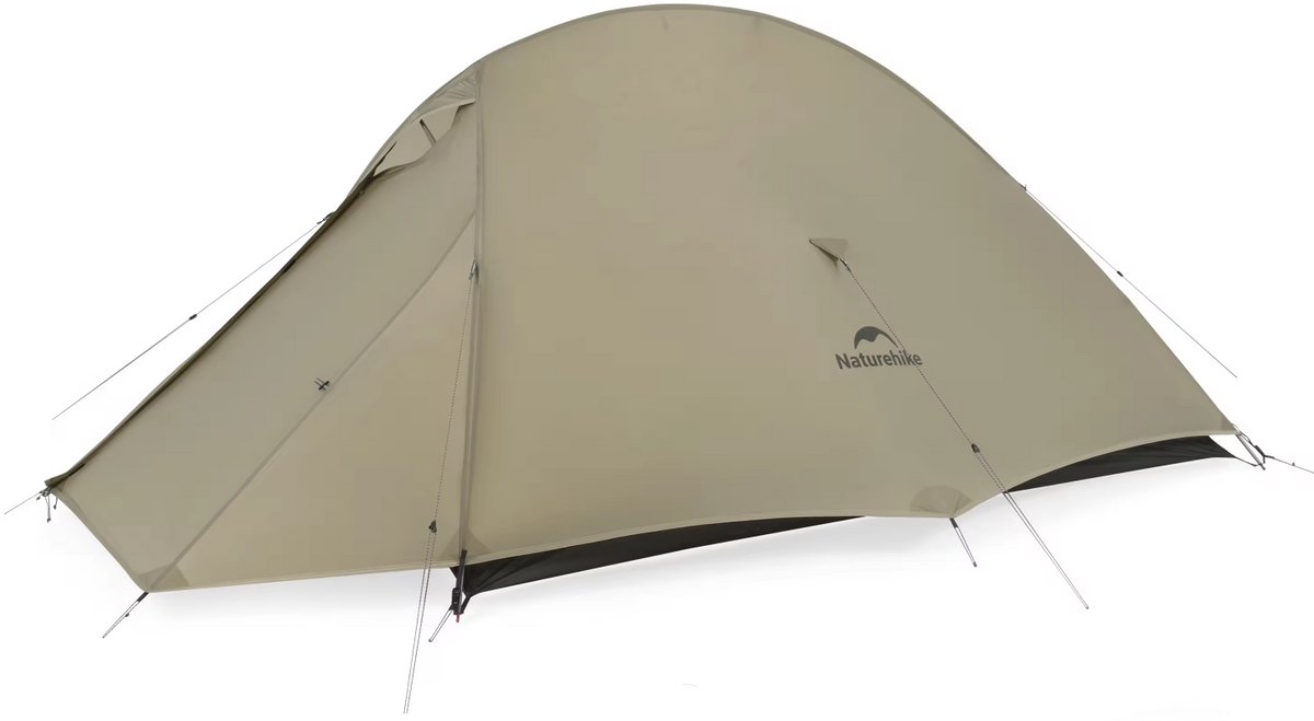 Naturehike Cloud Up 2 PRO – 100% PFAS-vrij – 2 persoons tent – Lichtgewicht tent – Incl. grondzeil – 20D 3000MM – Maanzand