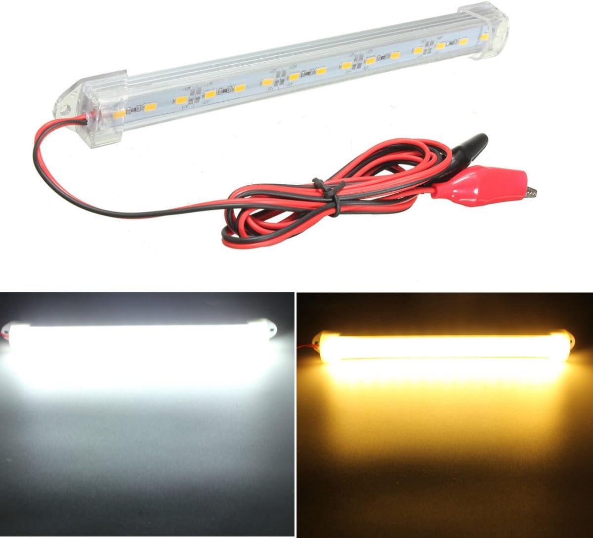 12V 20cm 15LED SMD 5630 LED Strip Licht Harde Buis Bar Koel Wit Warm Geel - Koel Wit