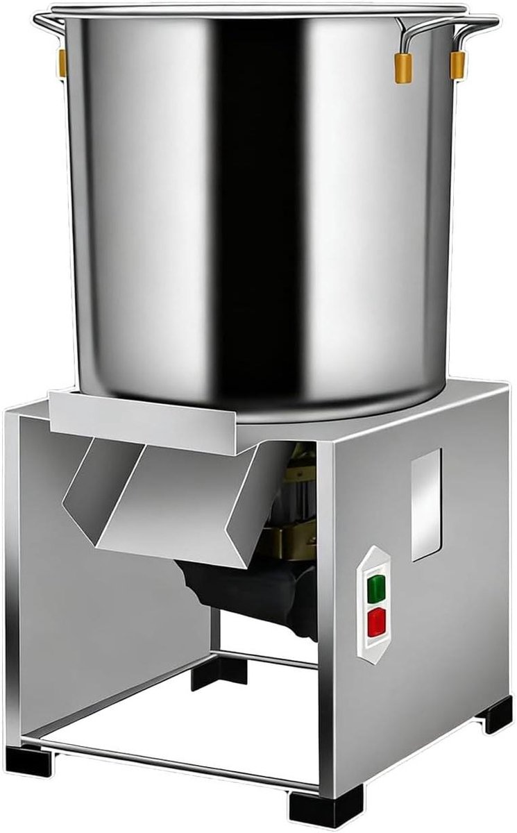 Elektrische Groentehakselaar - Keukenmachine Hakmolen - Voedsel Verwerken - Grote Voerinlaat - 120 kg/u - Zilver