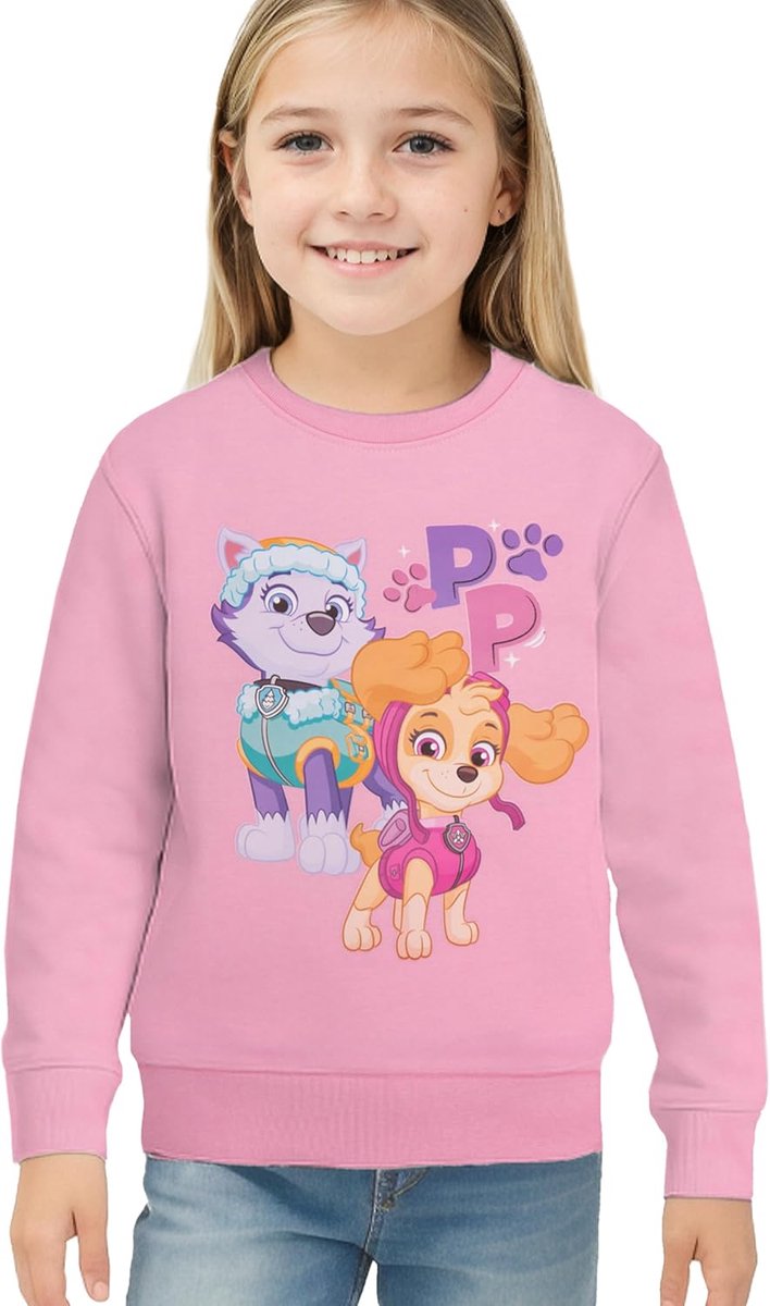 Labels Paw Patrol Sweatshirt voor Meisjes - Sweater Top Roze (DE/NL/SE/PL, Numeric, 110, 116, Regular, Pink)