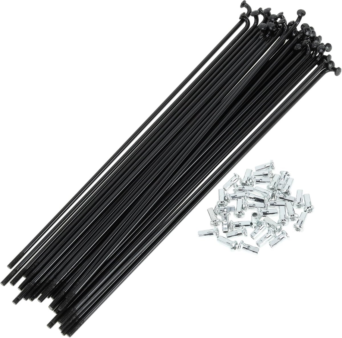 Spaken 12G 202mm Lengte Fiets Wiel Spaken Zwart Carbon Staal