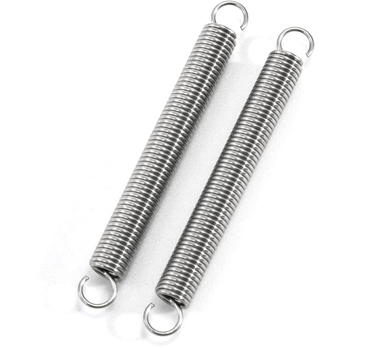 Trekveren met haken, roestvrij staal, trekveer, spanveer, 35 mm, buitendiameter 4 mm, draaddiameter 0,5 mm, maximale trekkracht 0,65 kg, 0,5 x 4 x 35 mm, 20 stuks