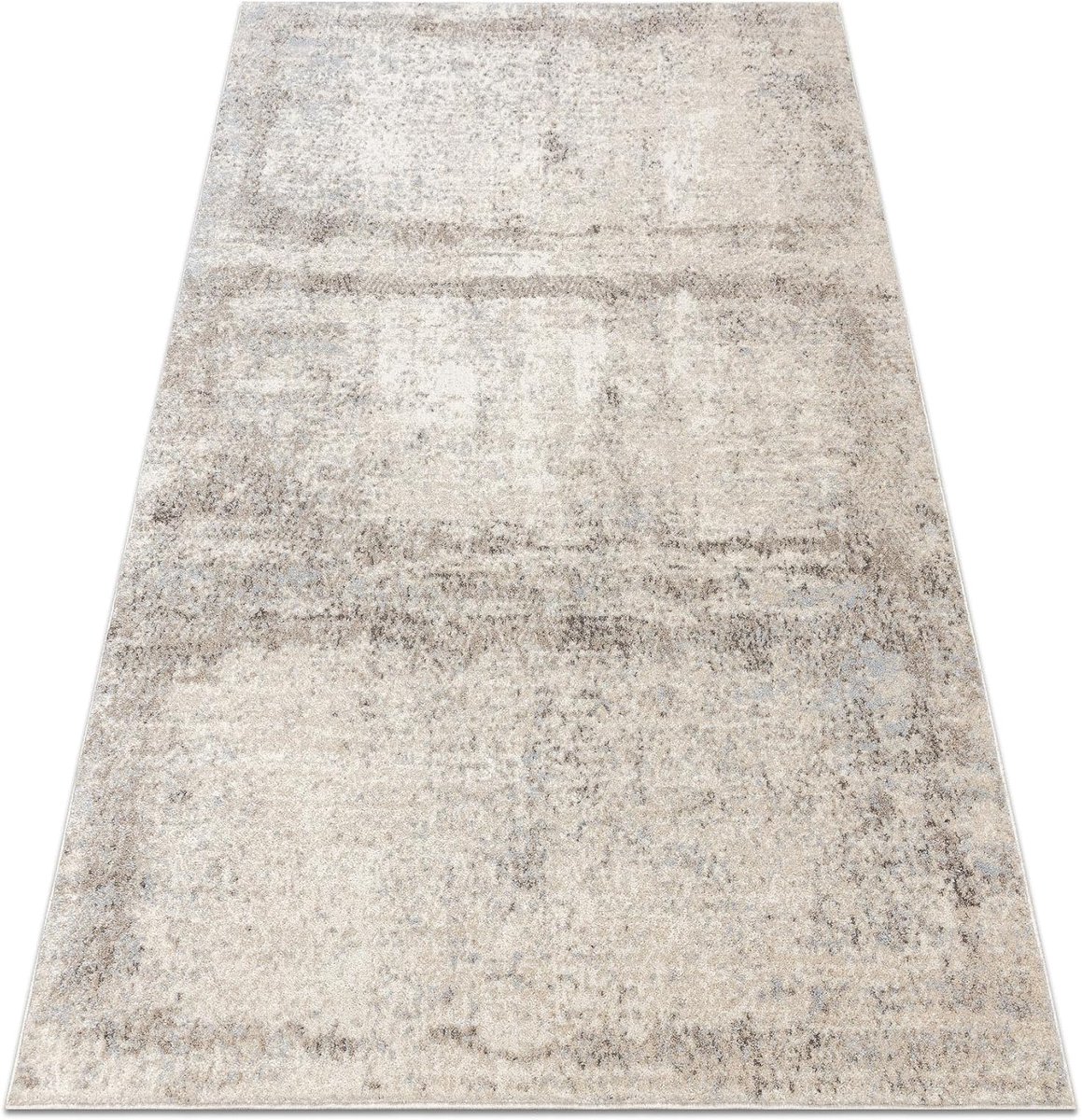 8255 Modern vintage tapijt in Crème & Beige - Woonkamer, Elegante look 140x190 cm