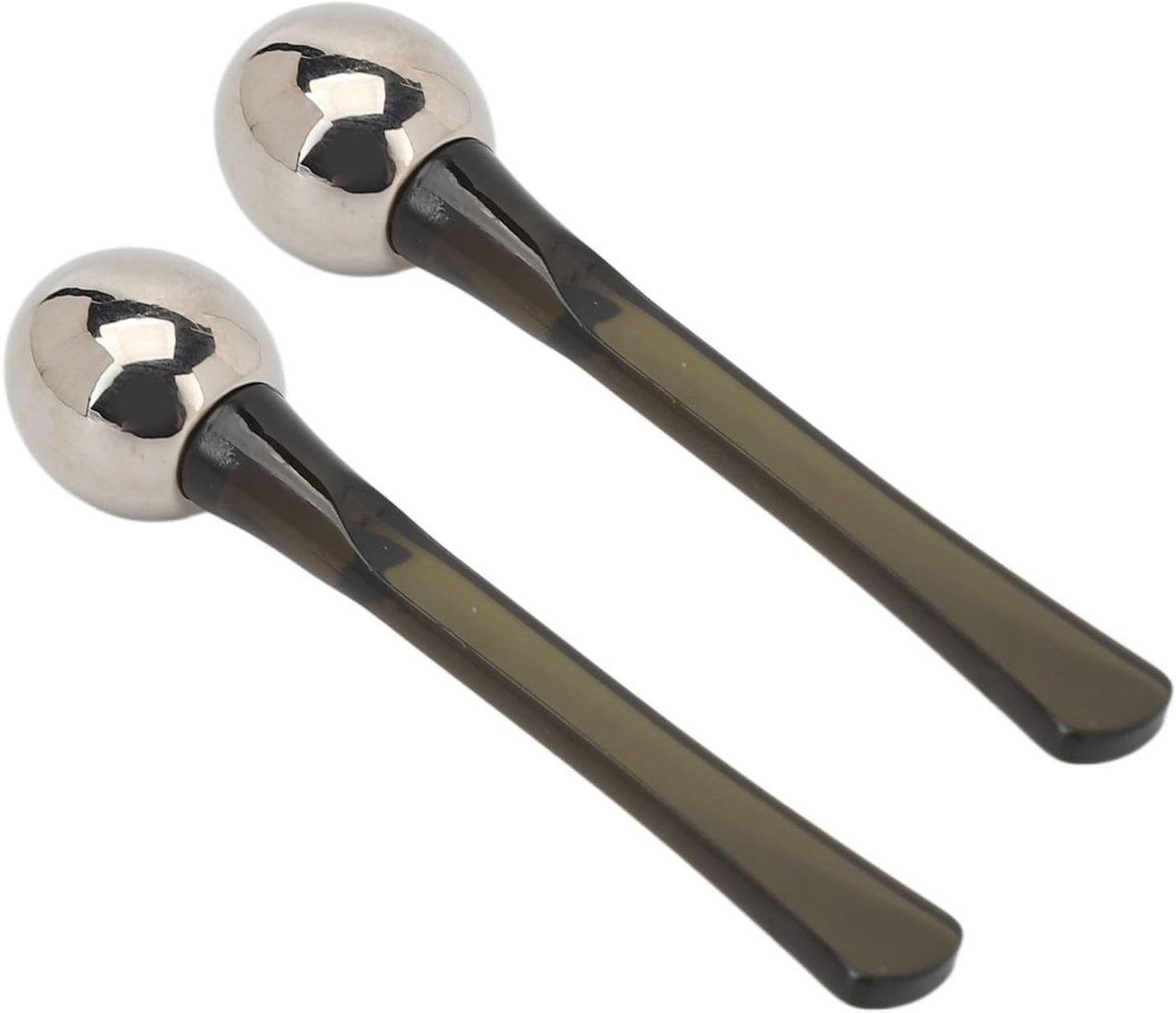 2 Stuks Oogcrème Applicator, Zinklegering Rollerballen Crème Schep Oogverzorging Applicator Wandstok, voor Vermindering van Depuffermassage