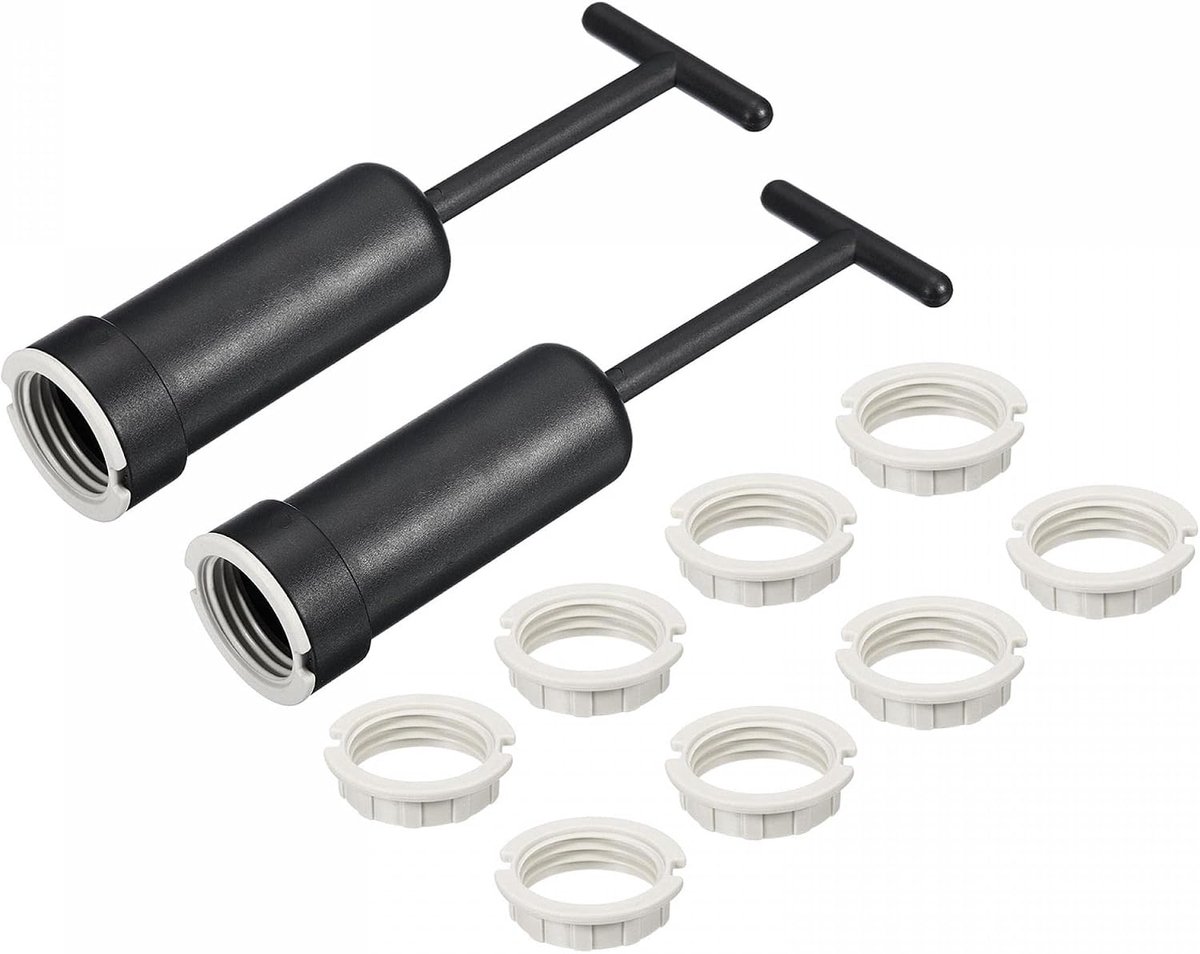 Sourcing map G9 Ring Adapter Lampenkap Reducer Light Fitting 10 stuks Lamphouder Vervanging M20 met 2 Demontagegereedschap, 1 Set