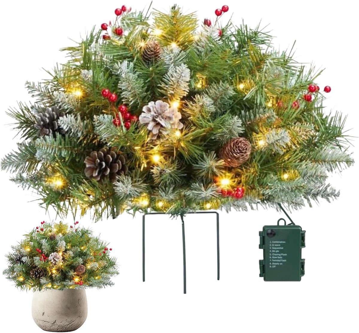 Vulstoffen voor kerstplanten, decoratieve kerstbomen voor vazen, vulling voor heldere buitenplanten met statief, kerstdecoratie voor familiebijeenkomsten, bloembedden