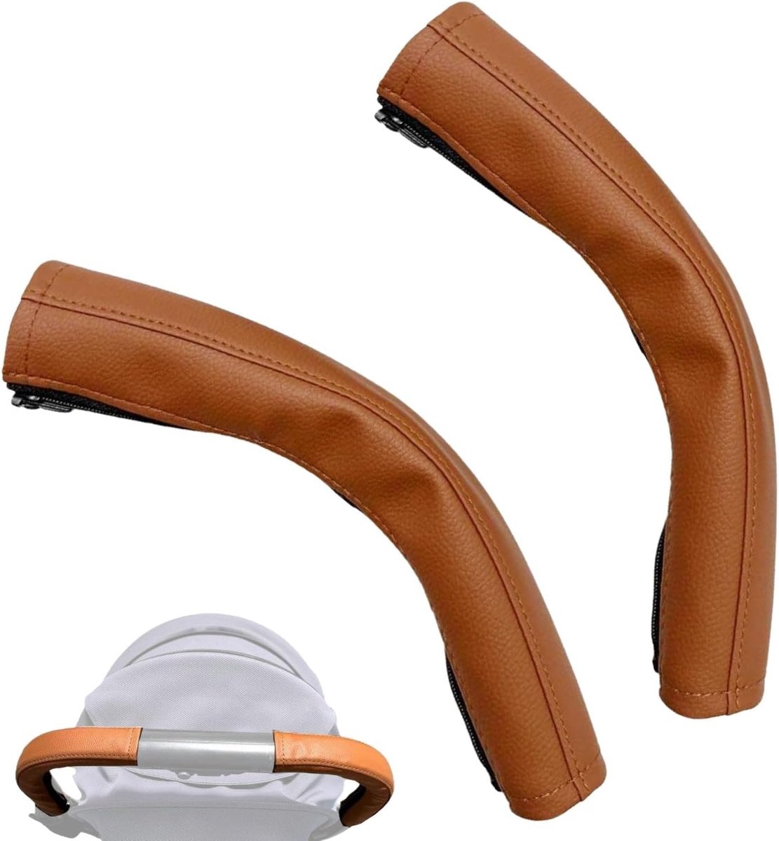 Set van 2 handgreephoezen voor kinderwagen, accessoire voor kinderwagen, beschermhoes voor duwhandgreep, beschermhoes voor armleuning van kinderwagen
