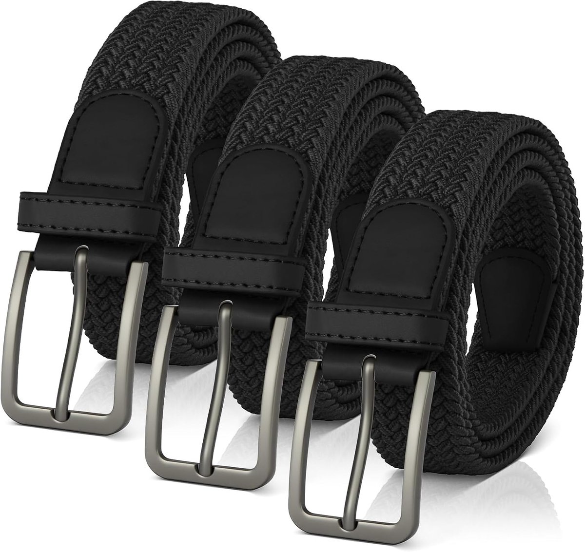 Herenriem, elastische gevlochten stretchriem voor dames en heren, verstelbaar, casual, elastisch, geweven golfriemen voor jeans, geschikt voor werk en reizen