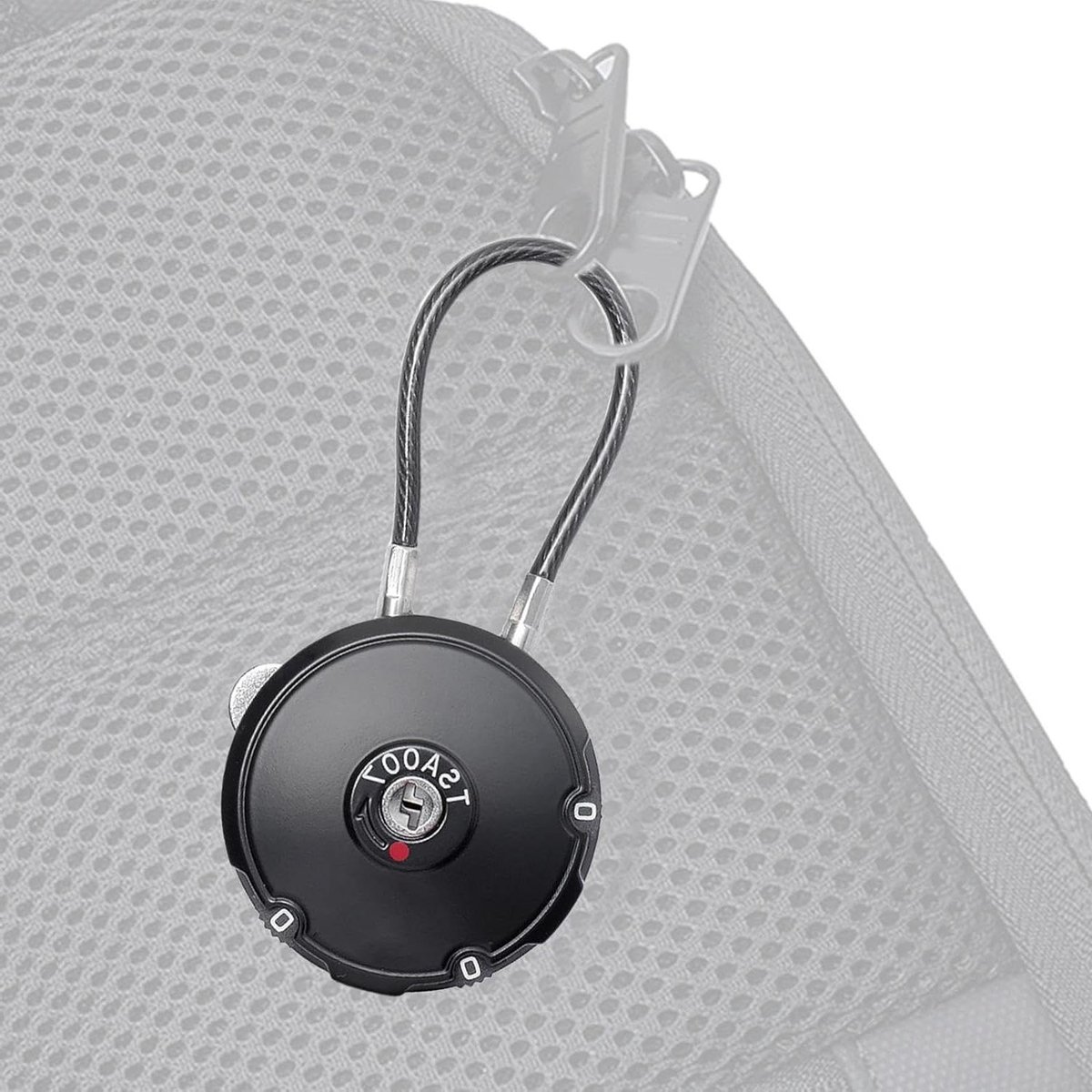 Bagageslot Cijfer - Reis slot - Veilig op reis - Flexibele staalkabel - 13.7 cm - Zwart