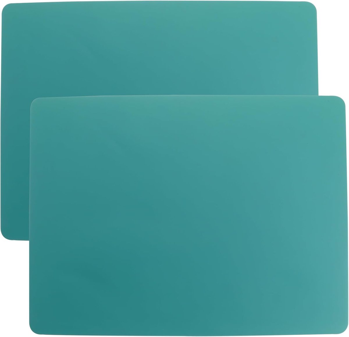Set van 2 siliconen placemats, bakmat, multifunctionele tafelbeschermer, antiaanbaklaag en antislip, hittebestendig (groen)