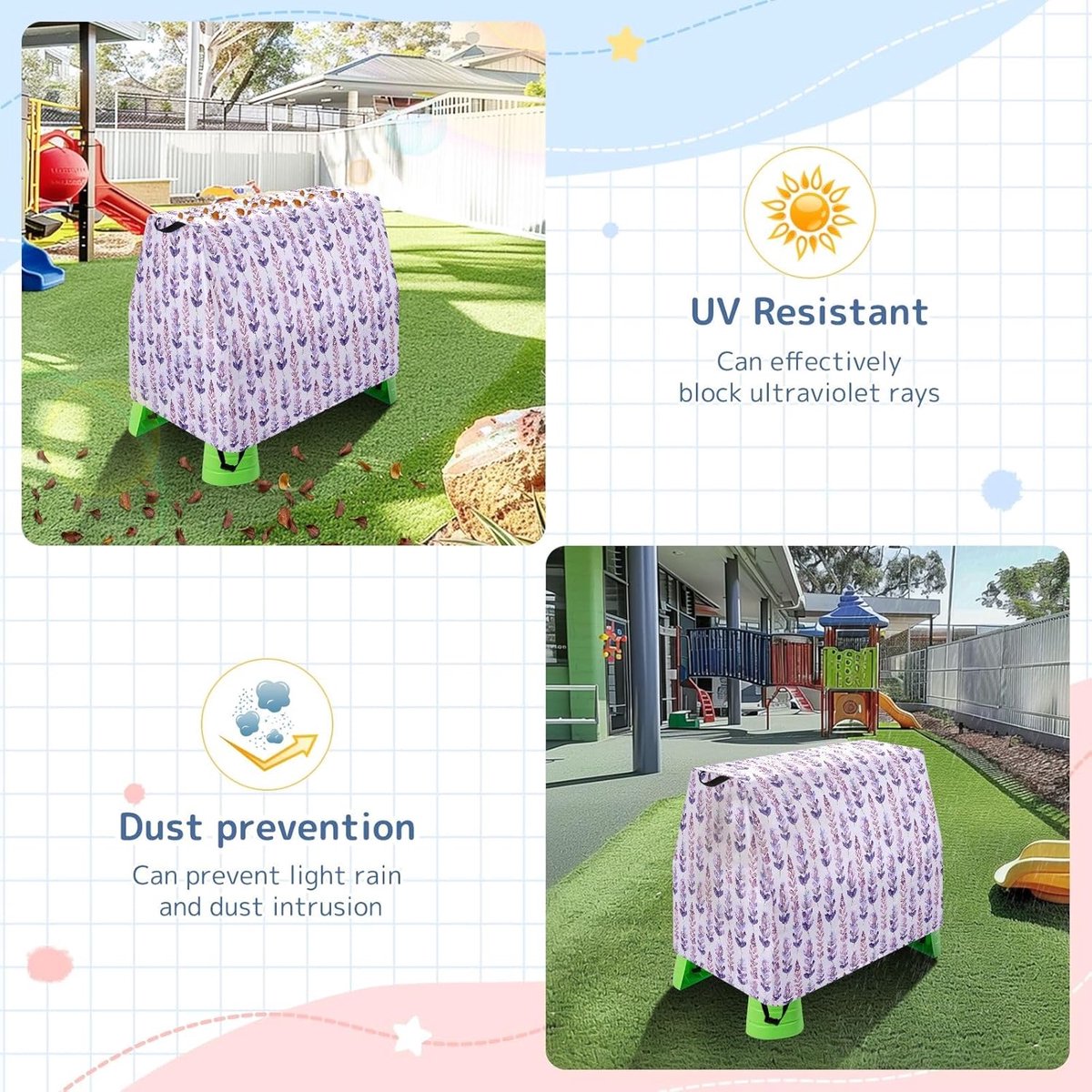 Water Tafel Hoes - Tafelhoes Kinderen - Buiten Spelen - Waterdicht Stof - 104 x 63 x 83 cm - Meerkleurig