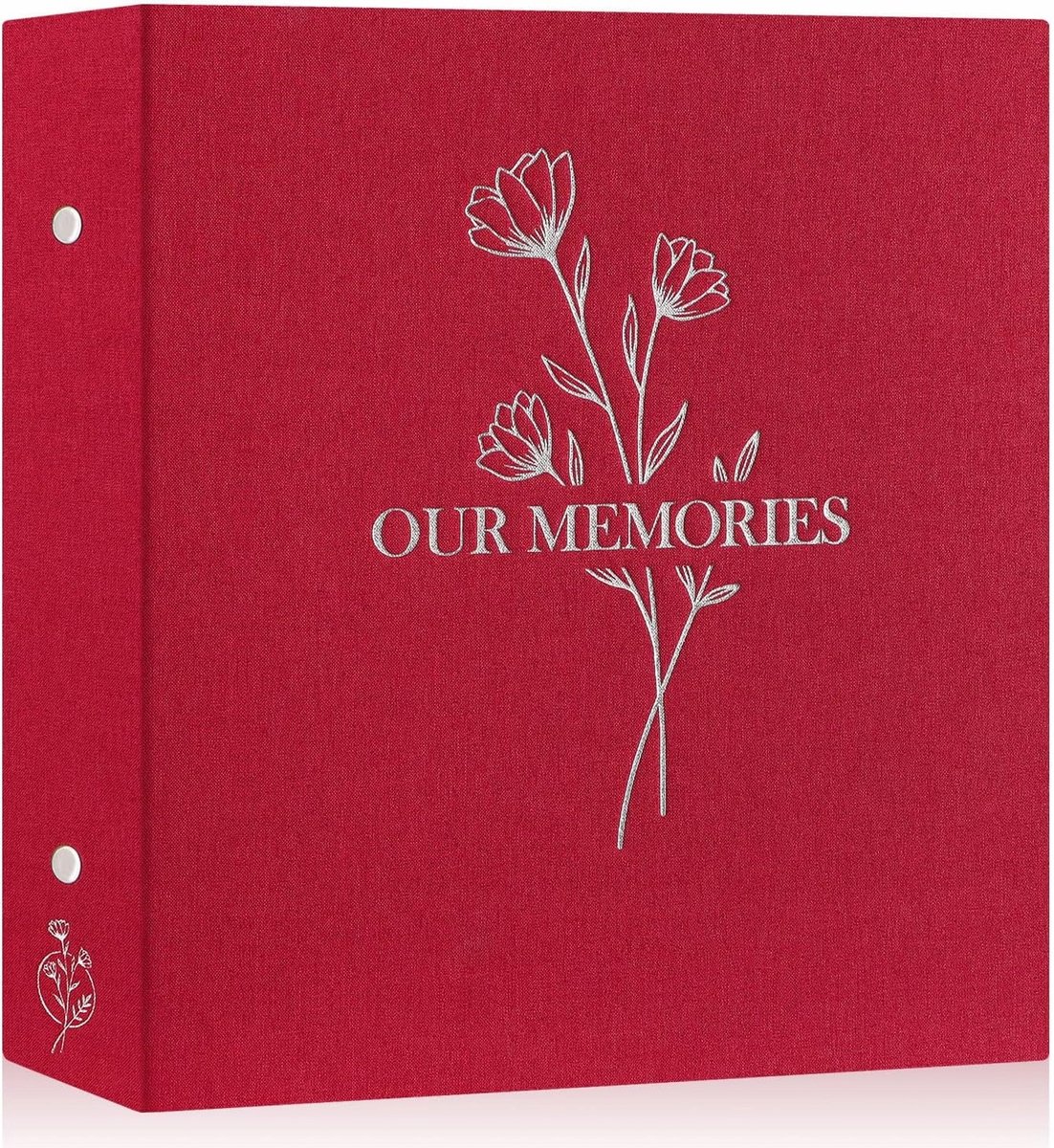 Linnen Fotoalbum 1000 Foto's 11,5x15 cm XL Rood - Bescherm Uw Herinneringen