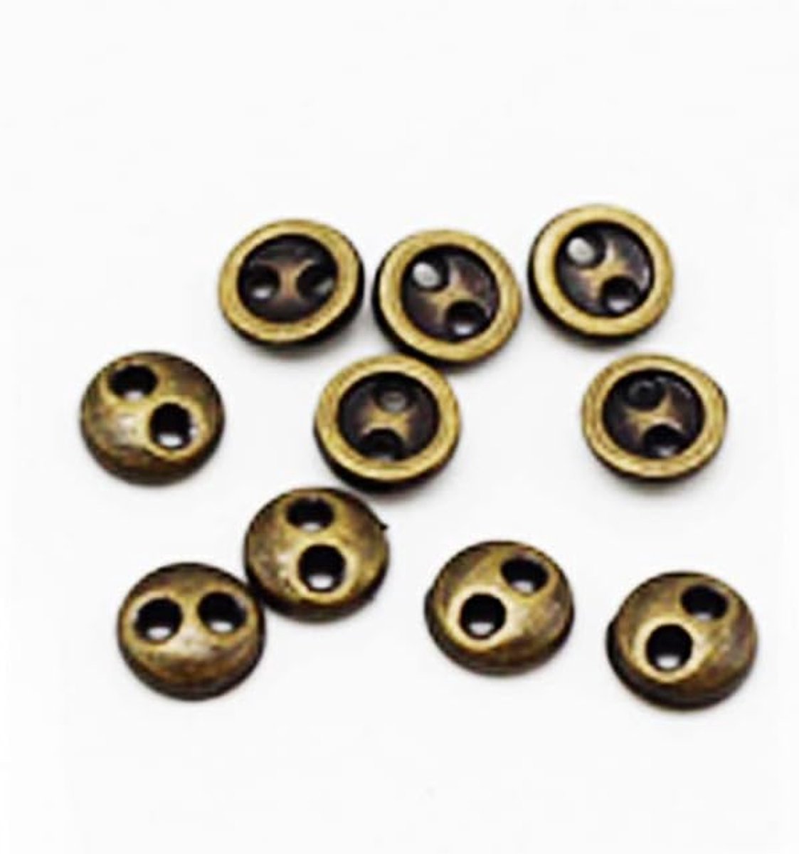 50 stuks 2 gaatjes mini metalen ronde knopen kleine brood knopen voor poppenkleding tasdecoratie naaien handwerk