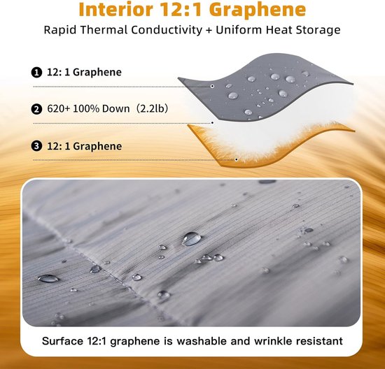 Slaapzak Volwassenen - Outdoor Slaapzak - Kamperen en Hiken - Grafeen Voering - 217 x 82 cm - Grijs — afbeelding 4